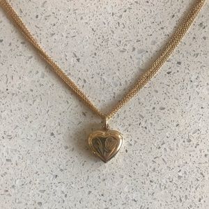 Gold Heart Locket Necklace